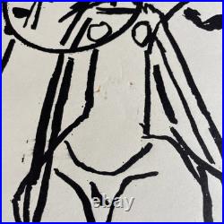 Artiste À Identifier Trois Baigneuses Lithographie Provenance Lucien CLERGUE