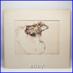 Artiste C. Thomas Aquarelle Et Stylo Original Peinture Dessin Art
