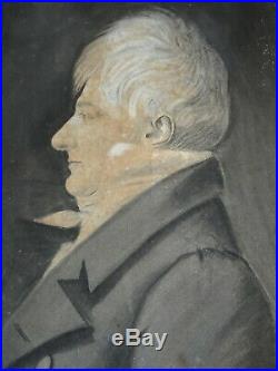 Att. BOUCHARDY DESSIN PORTRAIT HOMME EMPIRE PHYSIONOTRACE GRAND TRAIT 1815