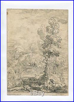 Attributed to Antonio Domenico GABBIANI (1652-1726) Engraved Landscape