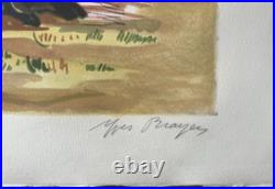 Au pied des Baux de Provence Yves Brayer Lithographie signée numérotée