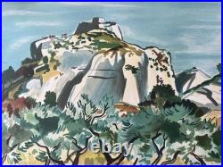 Au pied des Baux de Provence Yves Brayer Lithographie signée numérotée