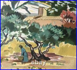 Au pied des Baux de Provence Yves Brayer Lithographie signée numérotée