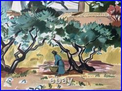 Au pied des Baux de Provence Yves Brayer Lithographie signée numérotée