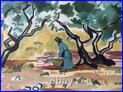 Au pied des Baux de Provence Yves Brayer Lithographie signée numérotée