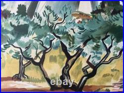 Au pied des Baux de Provence Yves Brayer Lithographie signée numérotée
