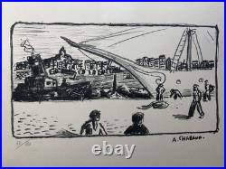 Auguste Chabaud (1882-1955) Lithographie /130ex Vieux port de Marseille