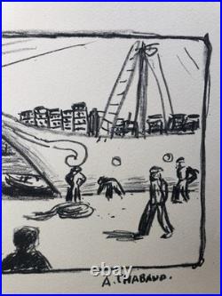 Auguste Chabaud (1882-1955) Lithographie /130ex Vieux port de Marseille