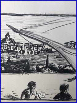 Auguste Chabaud (1882-1955) Lithographie /130ex Vieux port de Marseille