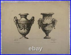 Auguste PEQUEGNOT (1819-1878) Ornement Vase D'ap Jacques Saly Décoration Symbole