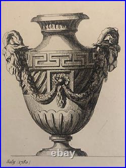 Auguste PEQUEGNOT (1819-1878) Ornement Vase D'ap Jacques Saly Décoration Symbole