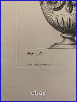 Auguste PEQUEGNOT (1819-1878) Ornement Vase D'ap Jacques Saly Décoration Symbole