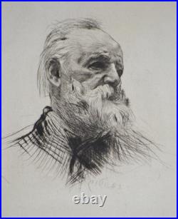 Auguste Rodin (1840-1917). Portrait de Victor Hugo de trois quarts