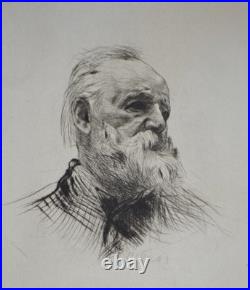 Auguste Rodin (1840-1917). Portrait de Victor Hugo de trois quarts