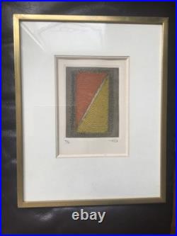 BELLE GRAVURE ENCADRÉE NUMÉROTÉE 74/99 ET SIGNÉE PIZA Arthur Luis 1971 TBE rare