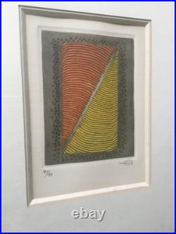 BELLE GRAVURE ENCADRÉE NUMÉROTÉE 74/99 ET SIGNÉE PIZA Arthur Luis 1971 TBE rare