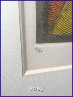 BELLE GRAVURE ENCADRÉE NUMÉROTÉE 74/99 ET SIGNÉE PIZA Arthur Luis 1971 TBE rare