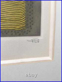 BELLE GRAVURE ENCADRÉE NUMÉROTÉE 74/99 ET SIGNÉE PIZA Arthur Luis 1971 TBE rare