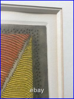 BELLE GRAVURE ENCADRÉE NUMÉROTÉE 74/99 ET SIGNÉE PIZA Arthur Luis 1971 TBE rare