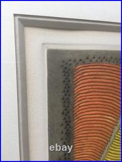 BELLE GRAVURE ENCADRÉE NUMÉROTÉE 74/99 ET SIGNÉE PIZA Arthur Luis 1971 TBE rare