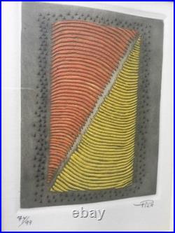 BELLE GRAVURE ENCADRÉE NUMÉROTÉE 74/99 ET SIGNÉE PIZA Arthur Luis 1971 TBE rare