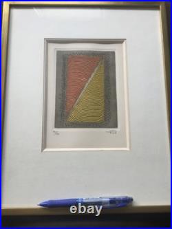 BELLE GRAVURE ENCADRÉE NUMÉROTÉE 74/99 ET SIGNÉE PIZA Arthur Luis 1971 TBE rare