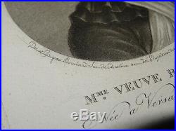 BOUCHARDY Gravure PHYSIONOTRACE PORTRAIT FEMME VEUVE BOIVIN EMPIRE MEDECINE 1810