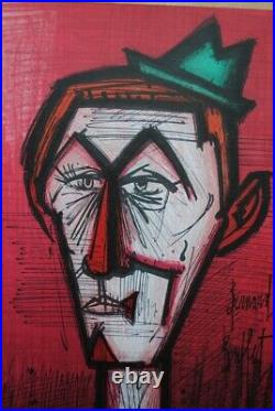 BUFFET Bernard le clown rouge LITHOGRAPHIE originale signée, MOURLOT, 1967