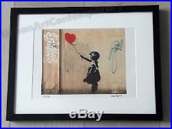Banksy Lithographie Signée Numérotée sur 150, Certificat Edition Fille Ballon