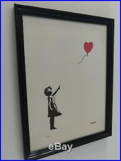 Banksy Lithographie la Fille au ballon, Certificat Edition et CADRE INCLUS