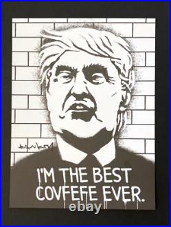 Banksy + Signée Donald Trump Imprimé Encadré + Acheter It Aujourd'Hui