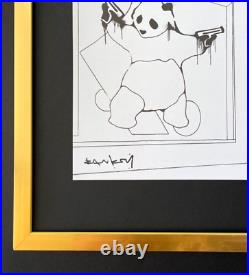 Banksy + Signée Panda Imprimé Encadré + Acheter It Aujourd'Hui
