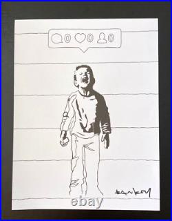 Banksy + Signée Sans Palpeurs Imprimé Encadré + Acheter It Aujourd'Hui