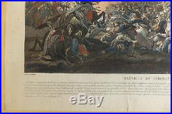 Bataille de Sediman Gravure sur Acier XIXème siècle Egypte par Fortier Soldats