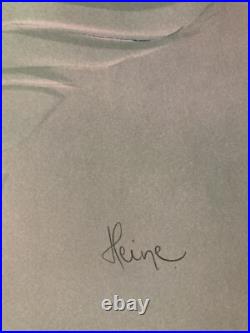 Beau Lot De 4 Gravures Lithographie Jean Heine Jeune Femme Fille Sur Papier Art