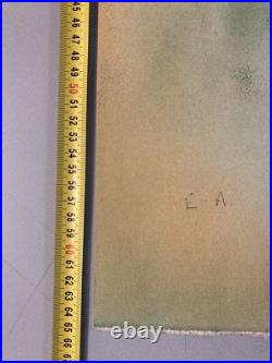 Beau Lot De 4 Gravures Lithographie Jean Heine Jeune Femme Fille Sur Papier Art