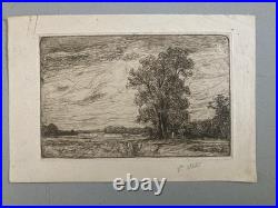 Belle Gravure 1911 Paysage Arbre Angele DeLassalle Montigny Beauchamp Art Ancien Belle Gravure 1911 Paysage Arbre Angele DeLassalle Montigny Beauchamp Art Ancien
