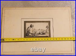 Belle Gravure Ancienne XVII Eme Stefano Della Bella Mendiant Assis Israel Ex