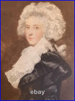 Belle Gravure Portrait XVIIIe Lady Caroline Price John Jones Estampe Art Ancien