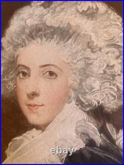 Belle Gravure Portrait XVIIIe Lady Caroline Price John Jones Estampe Art Ancien