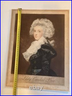 Belle Gravure Portrait XVIIIe Lady Caroline Price John Jones Estampe Art Ancien Belle Gravure Portrait XVIIIe Lady Caroline Price John Jones Estampe Art Ancien