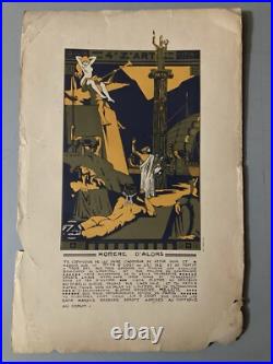 Belle Gravure lithographie 1914 Invitation Bal Des Quat'z'arts Beaux Art Homere
