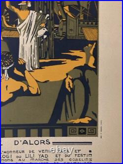 Belle Gravure lithographie 1914 Invitation Bal Des Quat'z'arts Beaux Art Homere