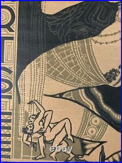 Belle Gravure lithographie 1927 Affiche Bal Des Quat'z'arts Beaux Art Paris
