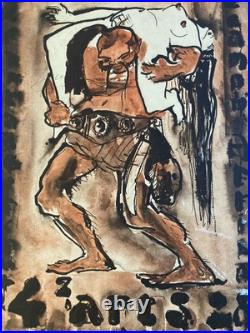 Belle Gravure lithographie Affiche 1928 Invitation Bal Des Quat'z'arts Ancien