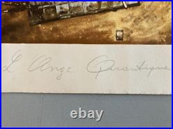 Belle Gravure lithographie miette epreuve d artiste art ange quantique 1970