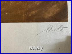 Belle Gravure lithographie miette epreuve d artiste art ange quantique 1970