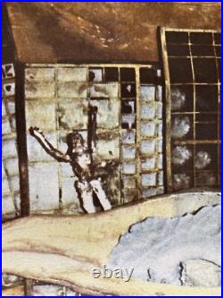 Belle Gravure lithographie miette epreuve d artiste art ange quantique 1970