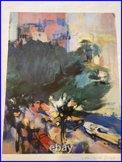 Belle Lithographie Arlette Le More Gravure Signée Voiture Expressionnisme Art