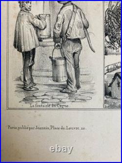 Belle Lithographie Leda Cygne Jupiter Buffon XIXe Gravure Estampe Art Ancien
